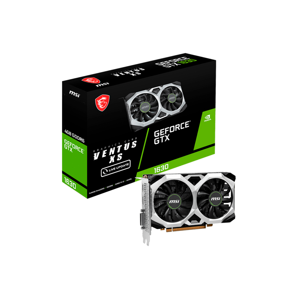 Відеокарта MSI GeForce GTX1630 4096Mb VENTUS XS (GTX 1630 VENTUS XS 4G)