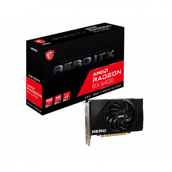 Відеокарта MSI Radeon RX 6400 4Gb AERO ITX (RX 6400 AERO ITX 4G)