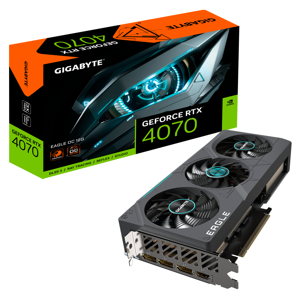 Відеокарта GIGABYTE GeForce RTX4070 12Gb EAGLE OC (GV-N4070EAGLE OC-12GD)