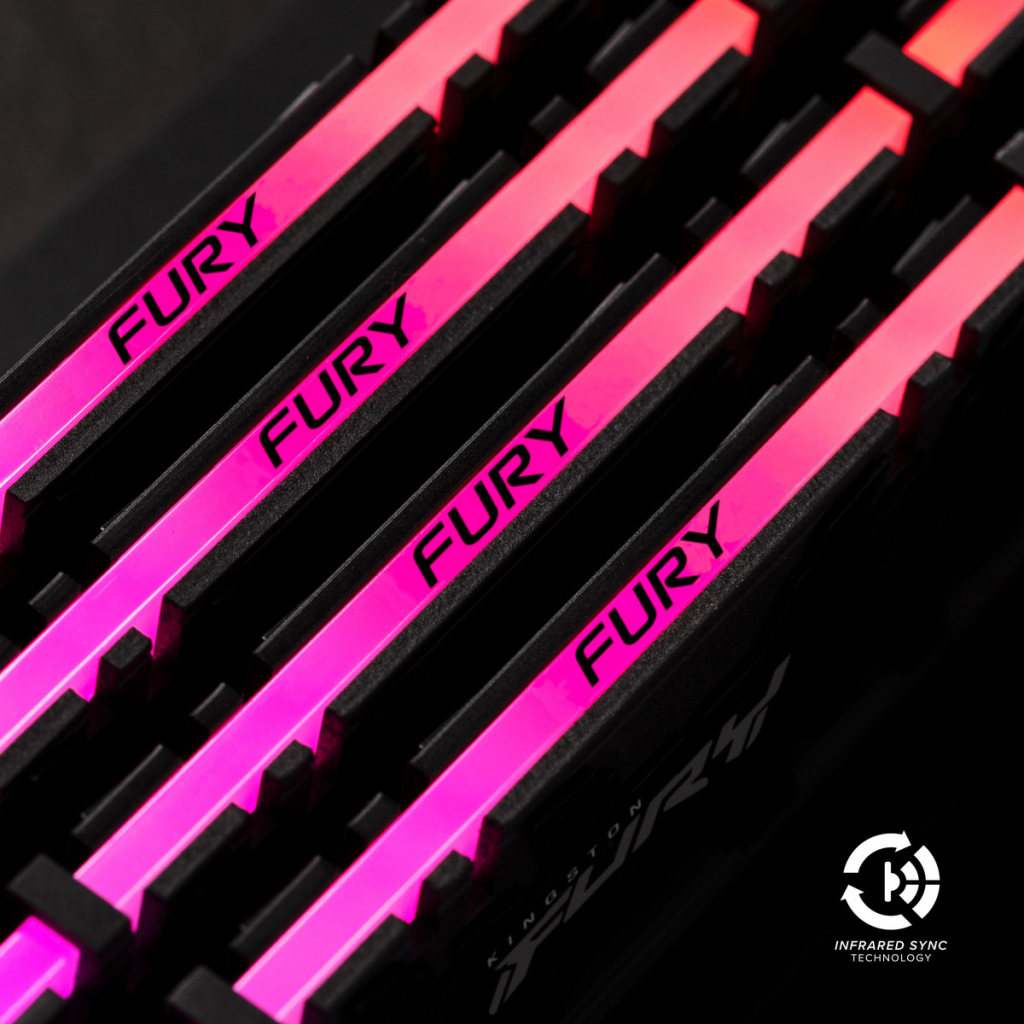 Модуль пам'яті для комп'ютера DDR4 16GB 3200 MHz Fury Renegade RGB Kingston Fury (ex.HyperX) (KF432C16RBAK2/16)