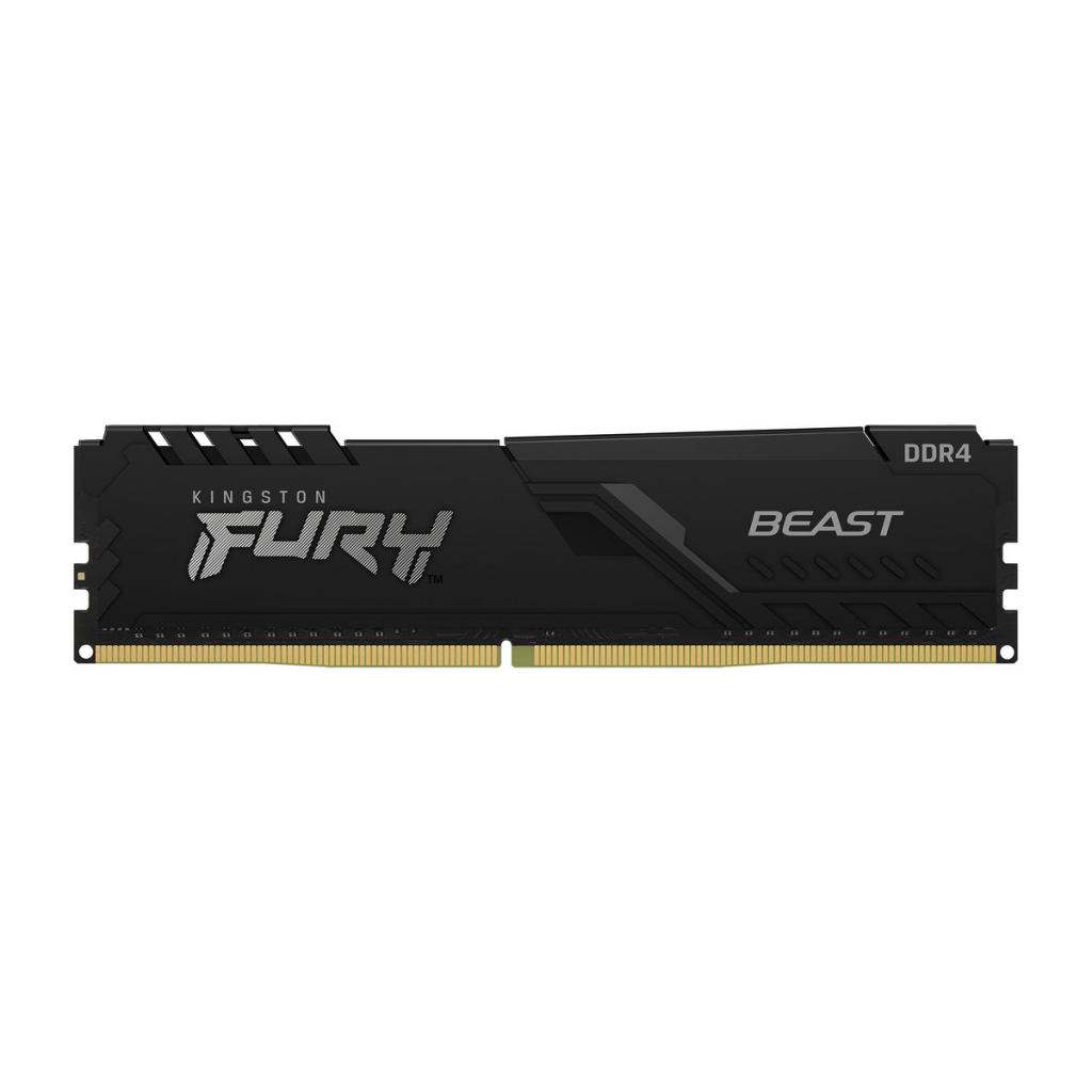 Модуль пам'яті для комп'ютера DDR4 64GB (2x32GB) 3200 MHz Fury Beast Black Kingston Fury (ex.HyperX) (KF432C16BBK2/64)