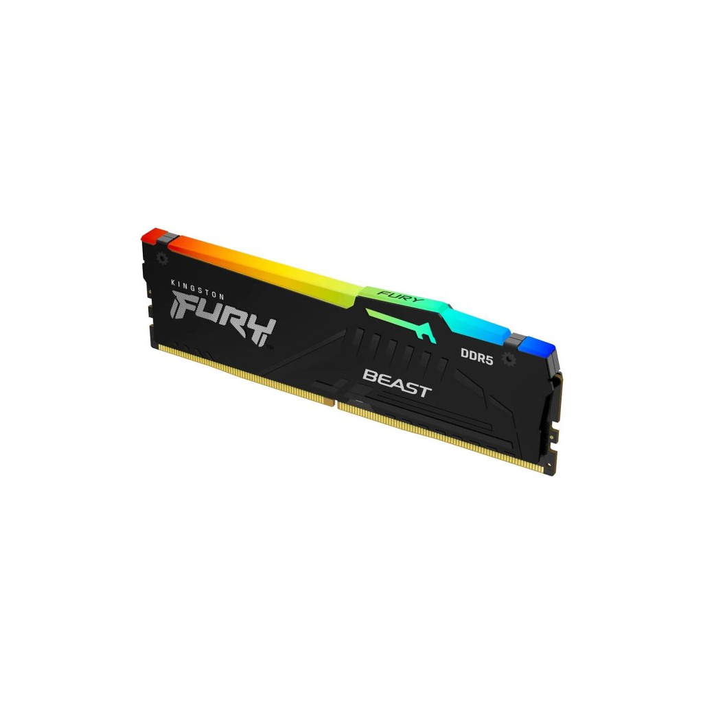 Модуль пам'яті для комп'ютера DDR5 16GB 5600 MHz Beast RGB AM5 Black Kingston Fury (ex.HyperX) (KF556C36BBEA-16)