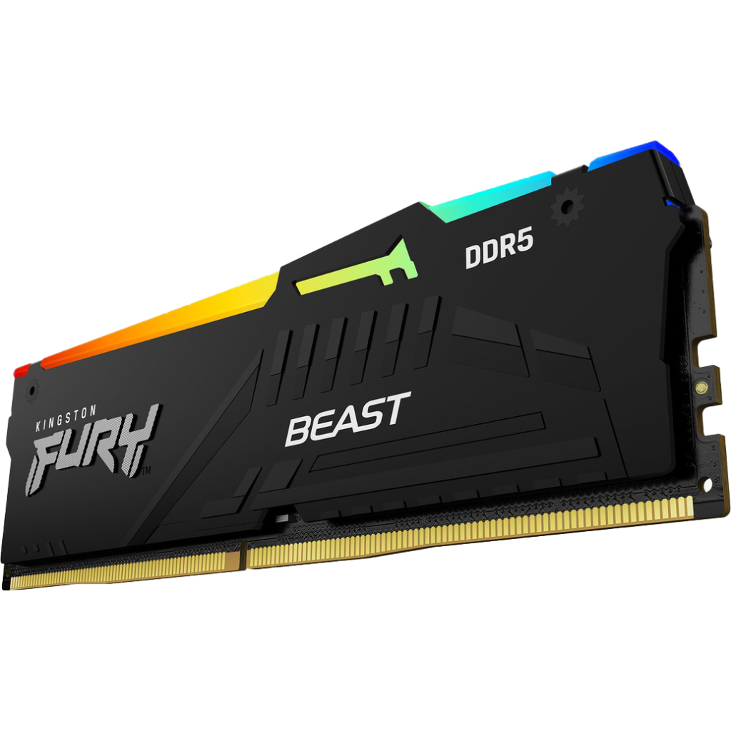 Модуль пам'яті для комп'ютера DDR5 32GB (2x16GB) 4800 MHz Beast Kingston Fury (ex.HyperX) (KF548C38BBAK2-32)