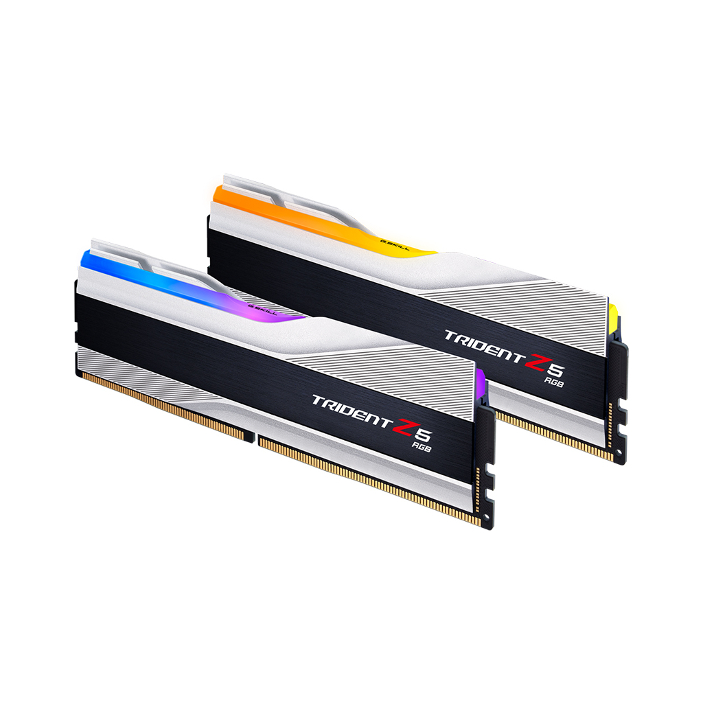 Модуль пам'яті для комп'ютера DDR5 32GB (2x16GB) 6000 MHz Trident Z5 NEO RGB Silver G.Skill (F5-6000J3040F16GX2-TZ5RS)