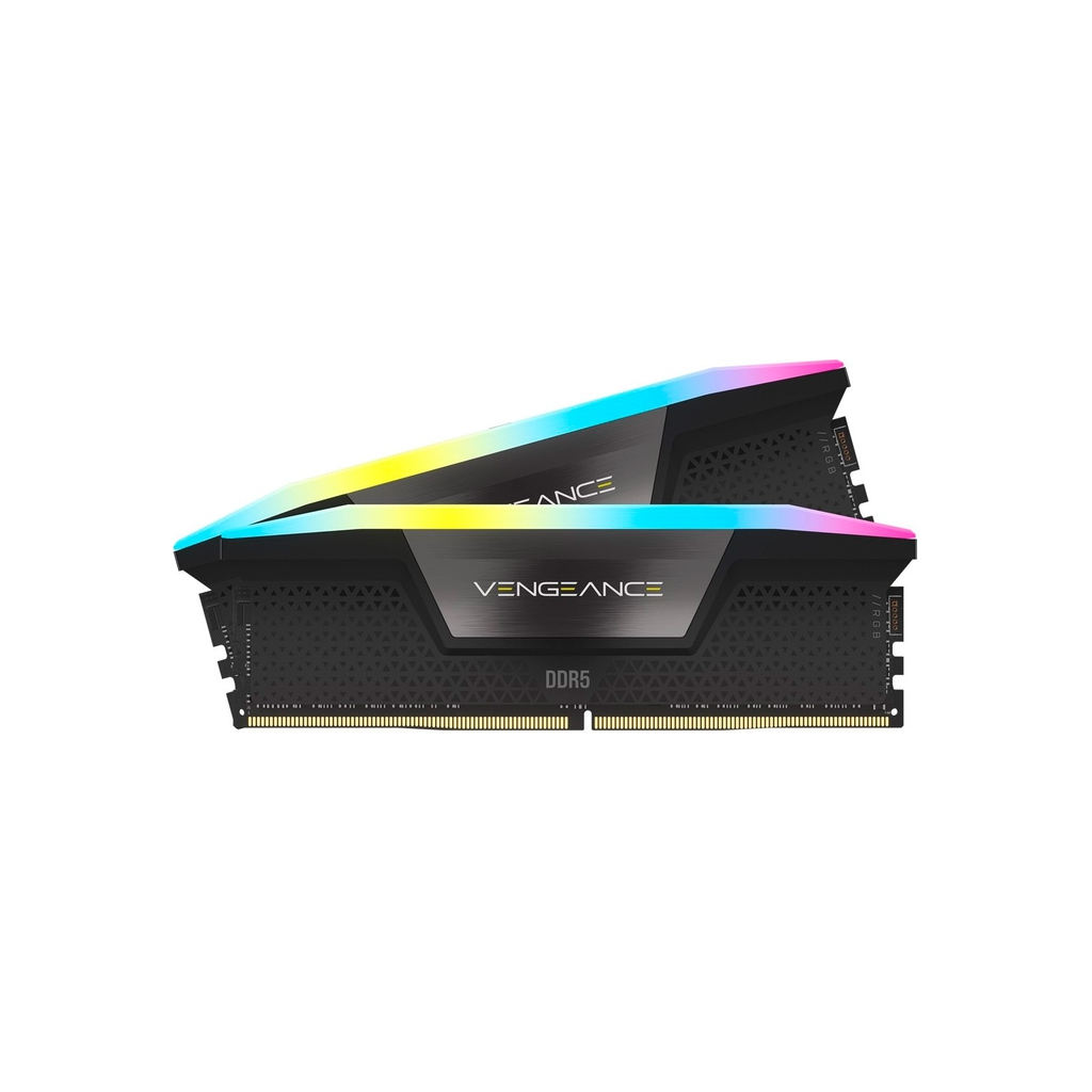 Модуль пам'яті для комп'ютера DDR5 32GB (2x16GB) 6000 MHz Vengeance RGB Black Corsair (CMH32GX5M2D6000C36)