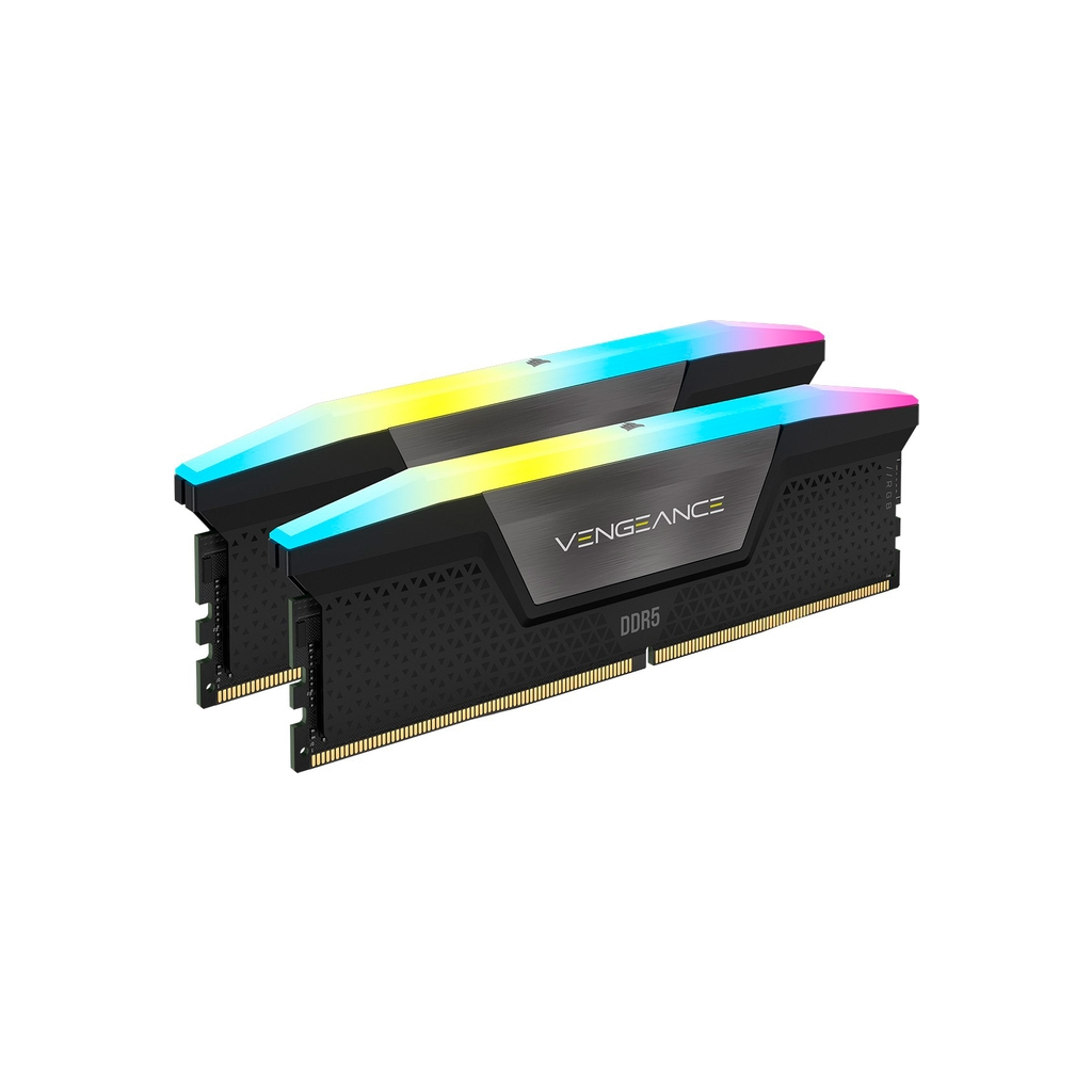 Модуль пам'яті для комп'ютера DDR5 32GB (2x16GB) 6000 MHz Vengeance RGB Black Corsair (CMH32GX5M2D6000C36)