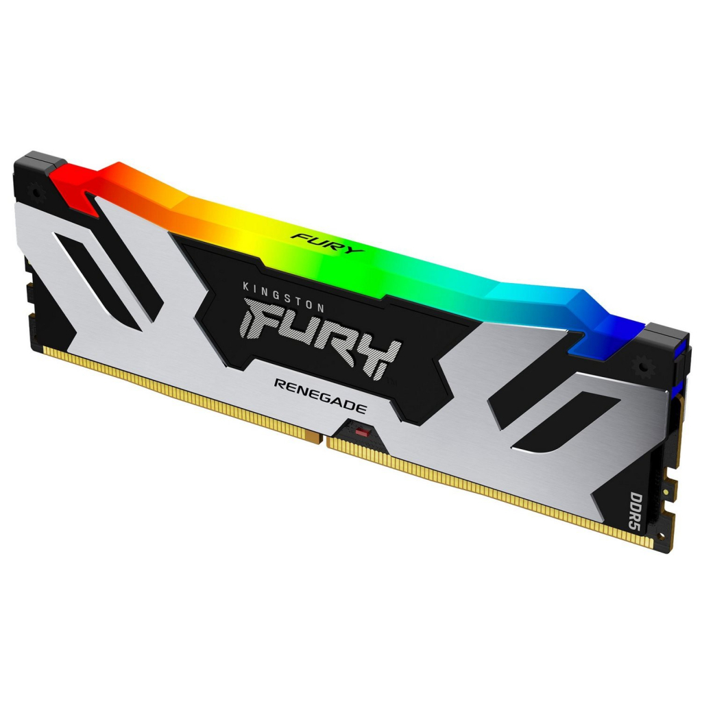 Модуль пам'яті для комп'ютера DDR5 32GB (2x16GB) 6400 MHz Renegade Silver RGB Kingston Fury (ex.HyperX) (KF564C32RSAK2-32)