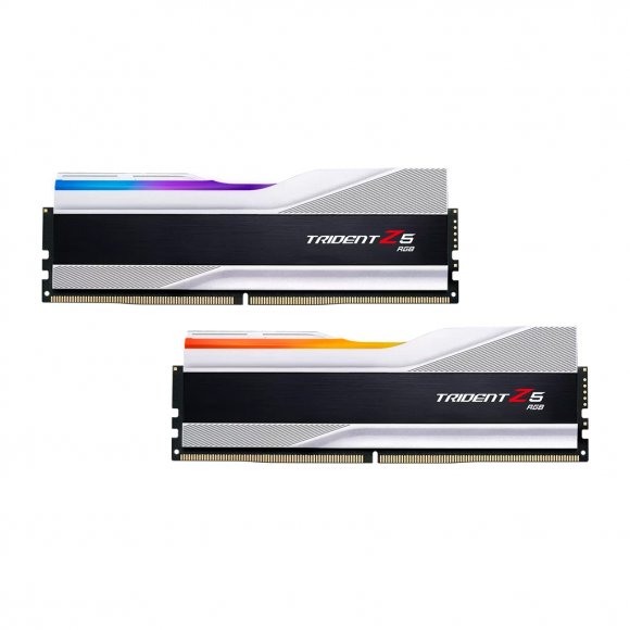 Модуль пам'яті для комп'ютера DDR5 32GB (2x16GB) 7800 MHz Trident Z5 RGB Silver G.Skill (F5-7800J3646H16GX2-TZ5RS)