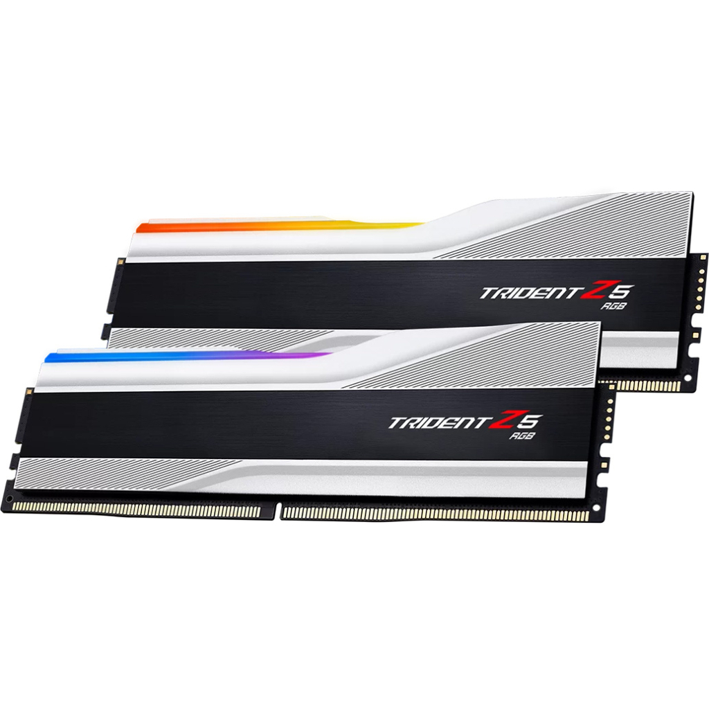 Модуль пам'яті для комп'ютера DDR5 32GB (2x16GB) 7800 MHz Trident Z5 RGB Silver G.Skill (F5-7800J3646H16GX2-TZ5RS)