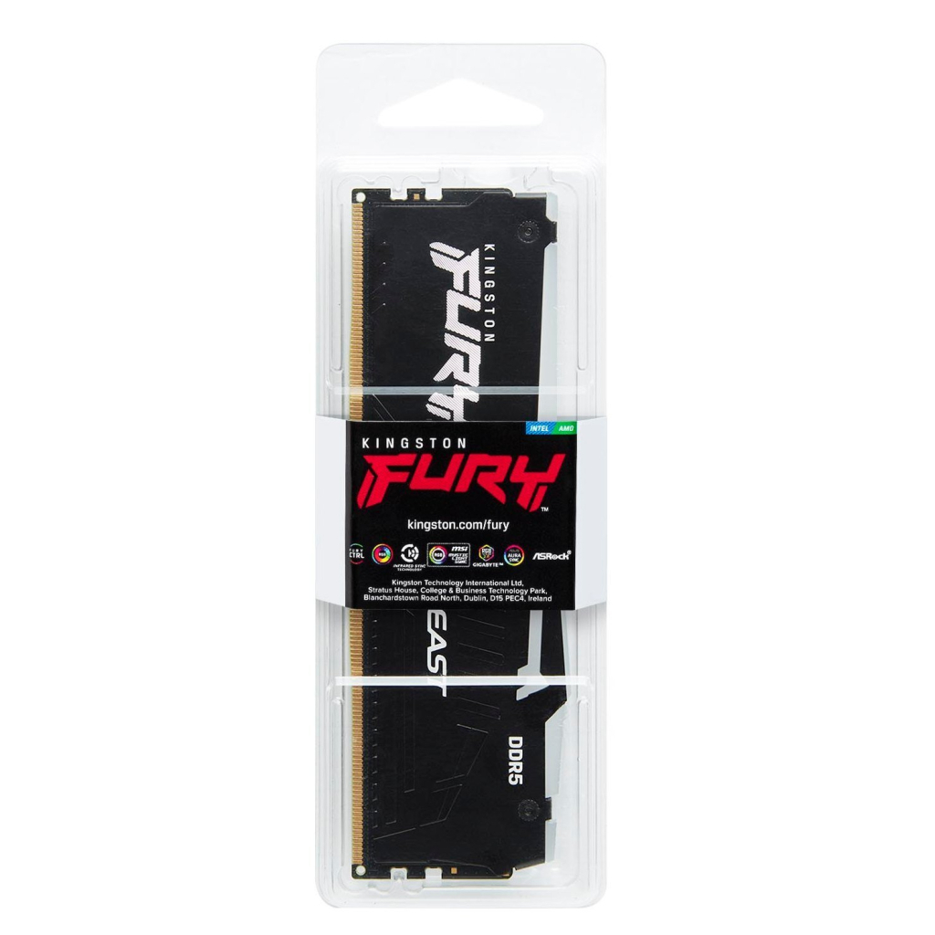 Модуль пам'яті для комп'ютера DDR5 32GB 5600 MHz Beast RGB Kingston Fury (ex.HyperX) (KF556C36BBEA-32)