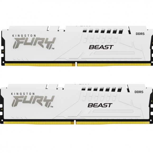 Модуль пам'яті для комп'ютера DDR5 64GB (2x32GB) 5200 MHz Beast White Kingston Fury (ex.HyperX) (KF552C36BWEK2-64)