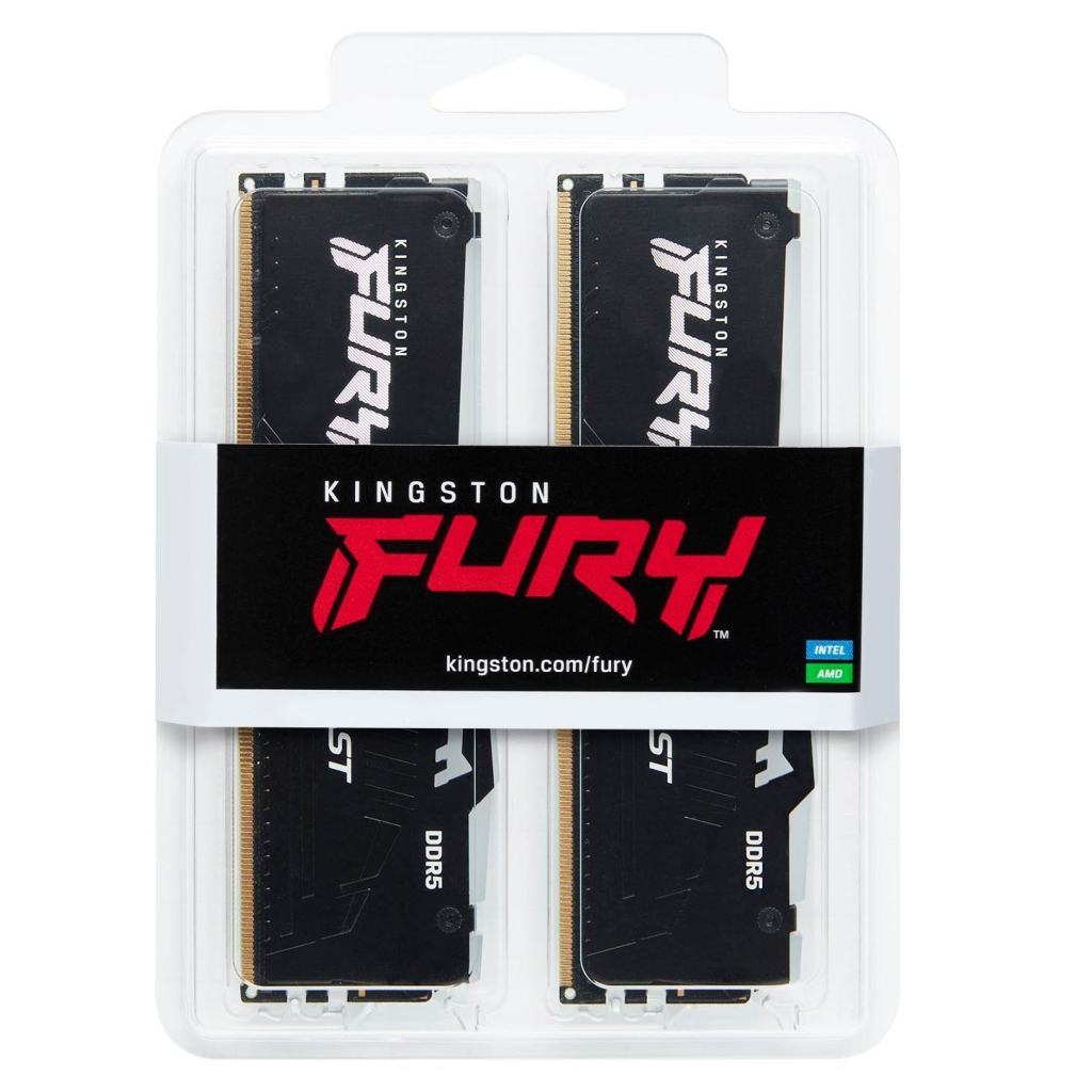 Модуль пам'яті для комп'ютера DDR5 64GB (2x32GB) 6000 MHz Beast RGB Kingston Fury (ex.HyperX) (KF560C36BBEAK2-64)