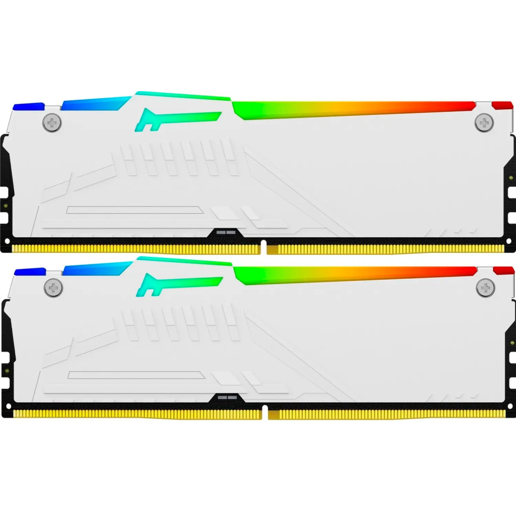 Модуль пам'яті для комп'ютера DDR5 64GB (2x32GB) 6000 MHz Beast White RGB Kingston Fury (ex.HyperX) (KF560C36BWEAK2-64)