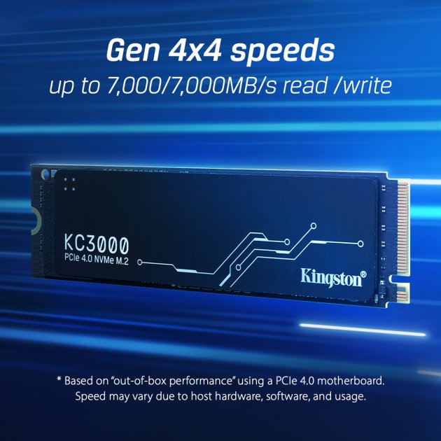 SSD накопичувач KINGSTON 2TB M.2 KC3000 NVMe 2280 (SKC3000D/2048G)