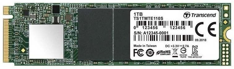 SSD накопичувач Transcend MTE110S 1TB PCIe 3.0 x4 M.2 3D TLC (TS1TMTE110S)