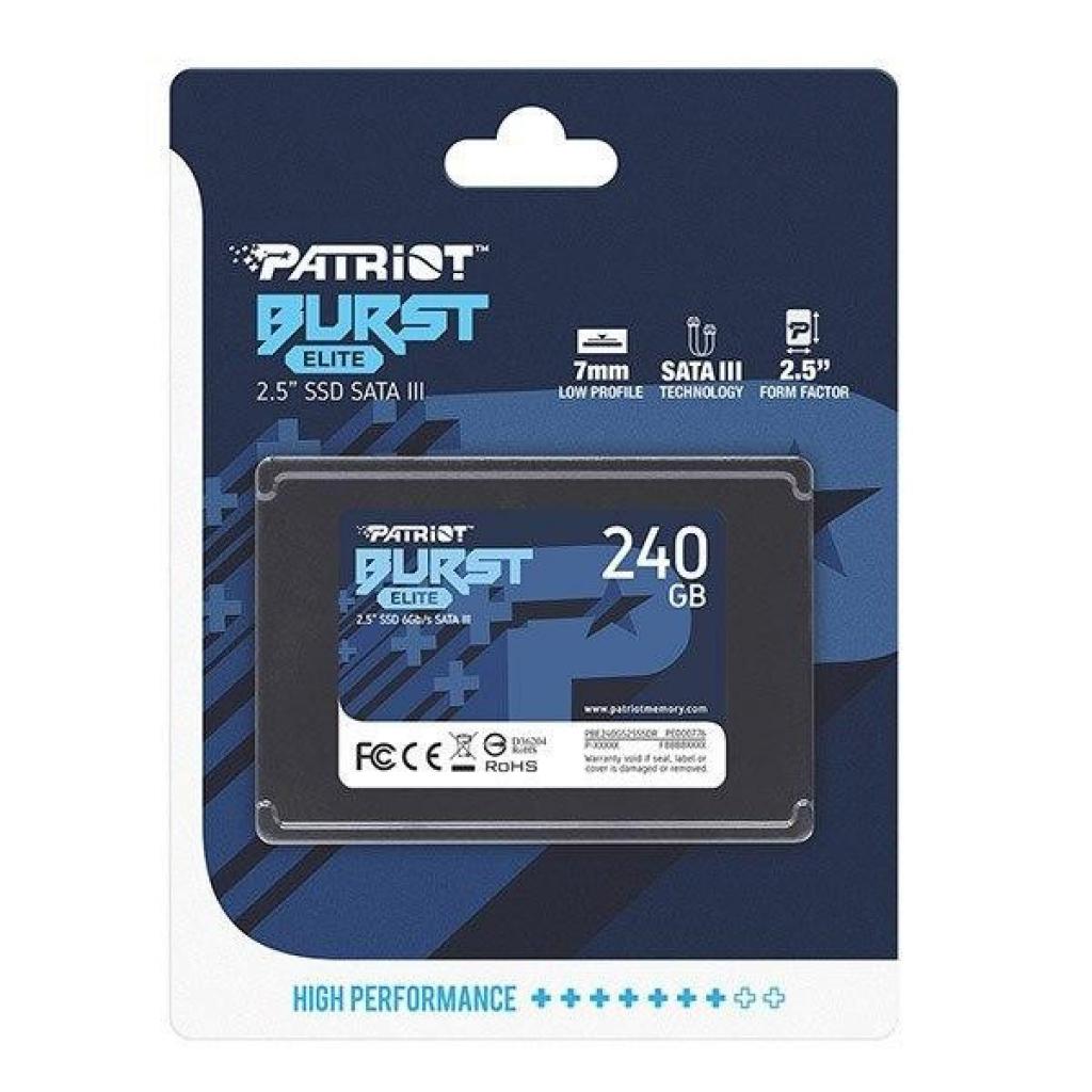 Накопичувач SSD 2.5" 240GB Burst Elite Patriot (PBE240GS25SSDR)