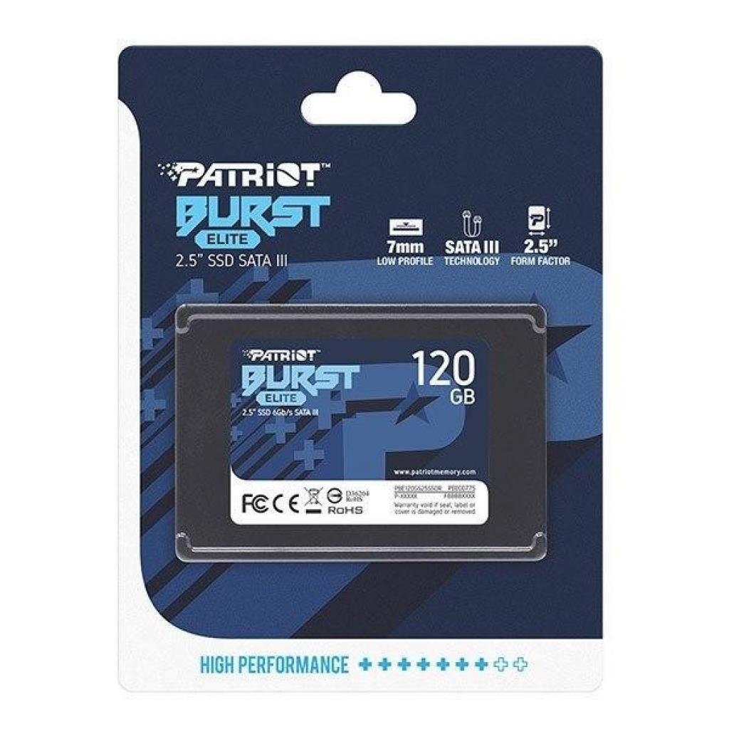 Накопичувач SSD 2.5" 120GB Burst Elite Patriot (PBE120GS25SSDR)