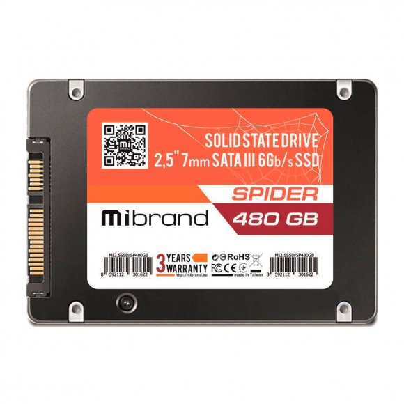 Накопичувач SSD 2.5" 480GB Mibrand (MI2.5SSD/SP480GB)