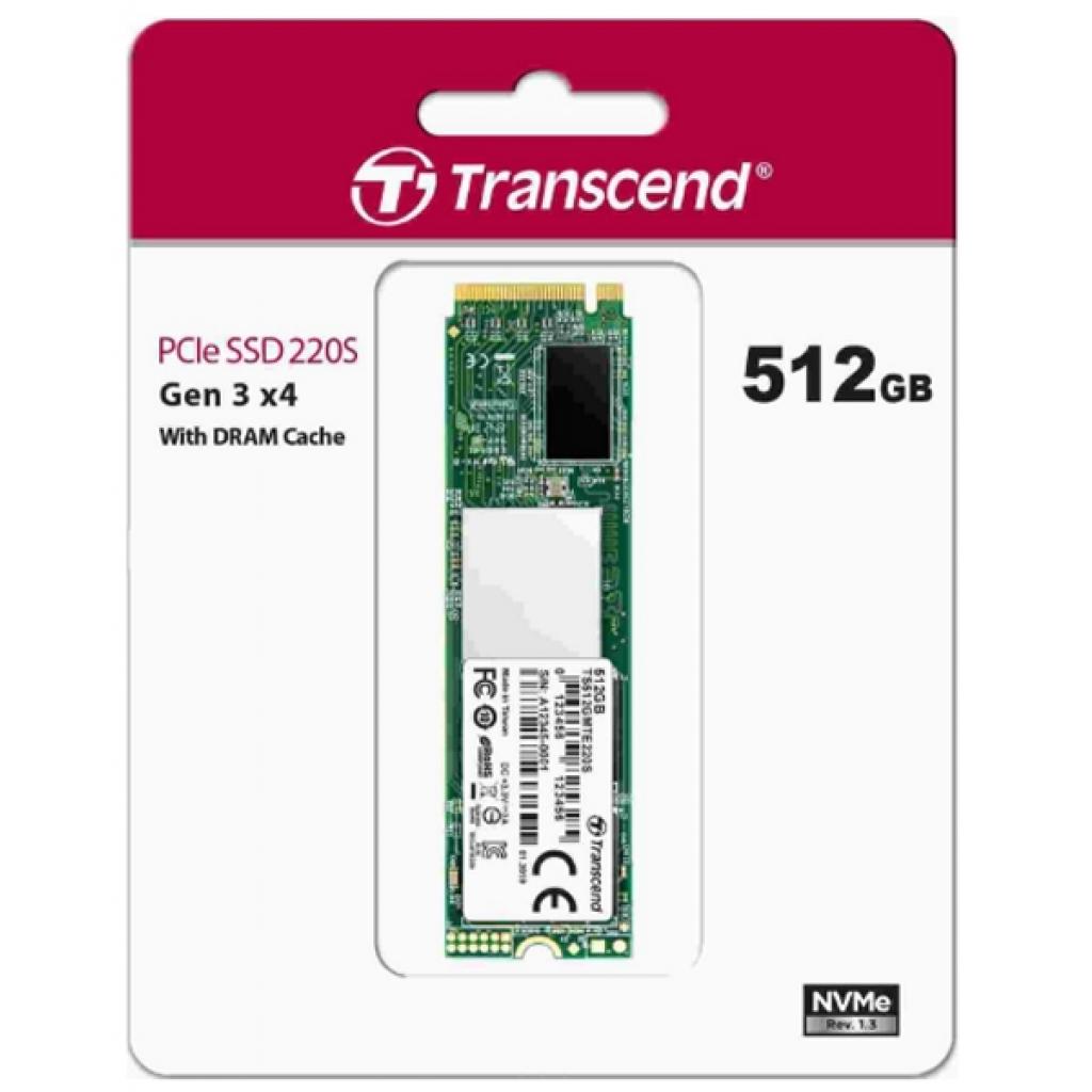 Накопичувач SSD M.2 2280 512GB Transcend (TS512GMTE220S)