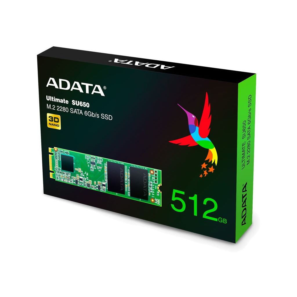 Накопичувач SSD M.2 2280 512GB ADATA (ASU650NS38-512GT-C)