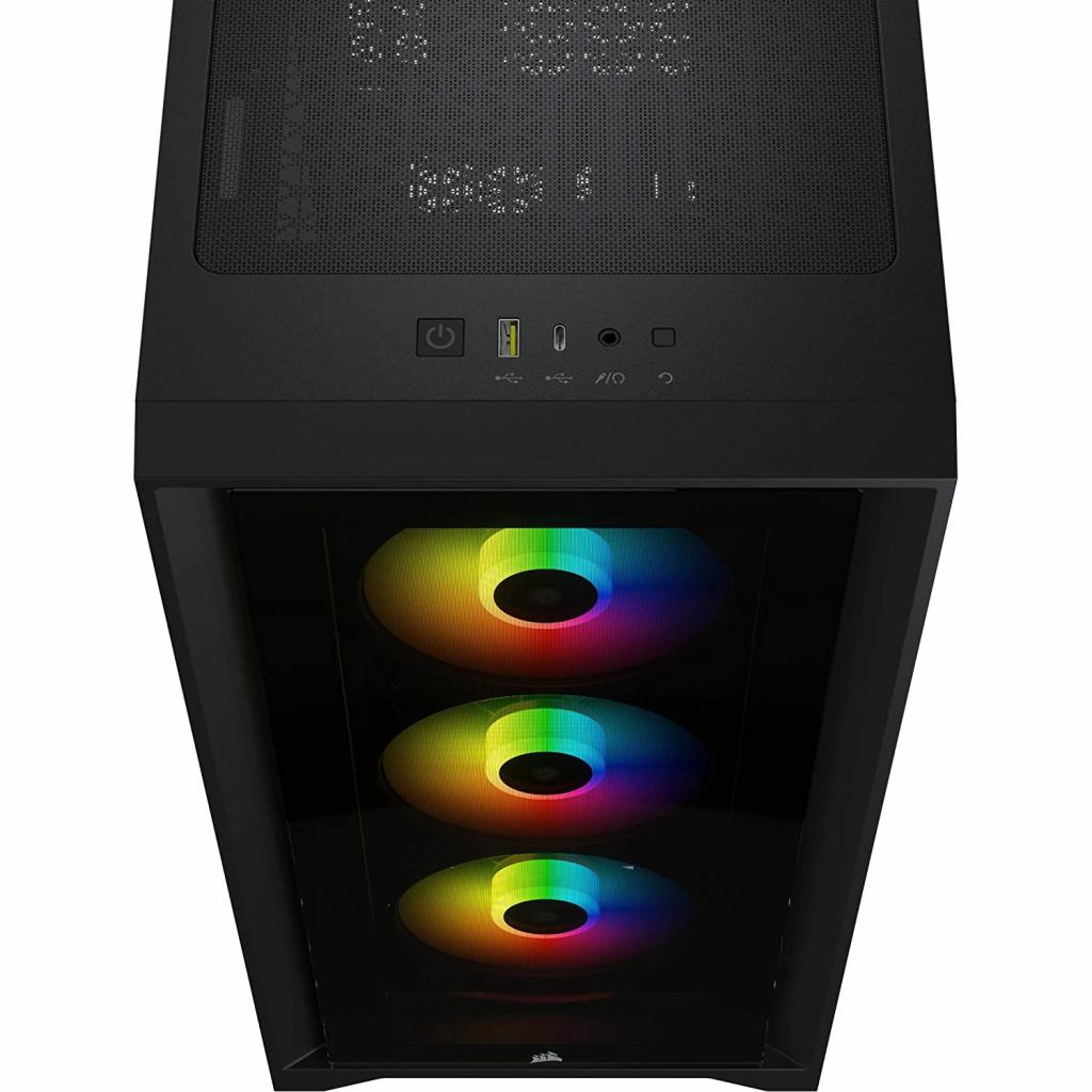 Корпус Corsair iCUE 4000X RGB Tempered Glass Black (CC-9011204-WW)