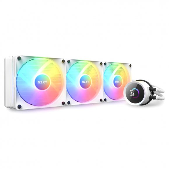 Система водяного охолодження NZXT Kraken RGB 360mm AIO liquid cooler w/Display, (RL-KR360-W1)