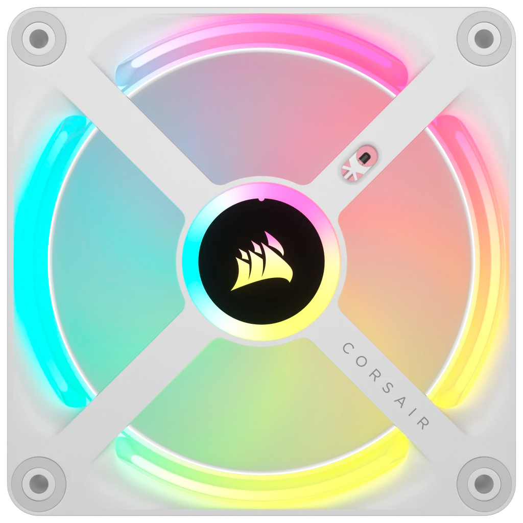 Кулер до корпусу Corsair iCUE Link QX120 RGB PWM White (CO-9051005-WW)