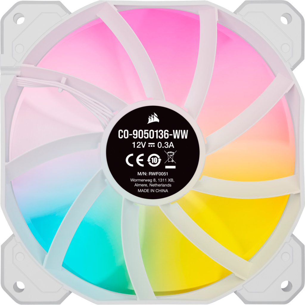 Кулер до корпусу Corsair SP120 RGB ELITE White (CO-9050137-WW)