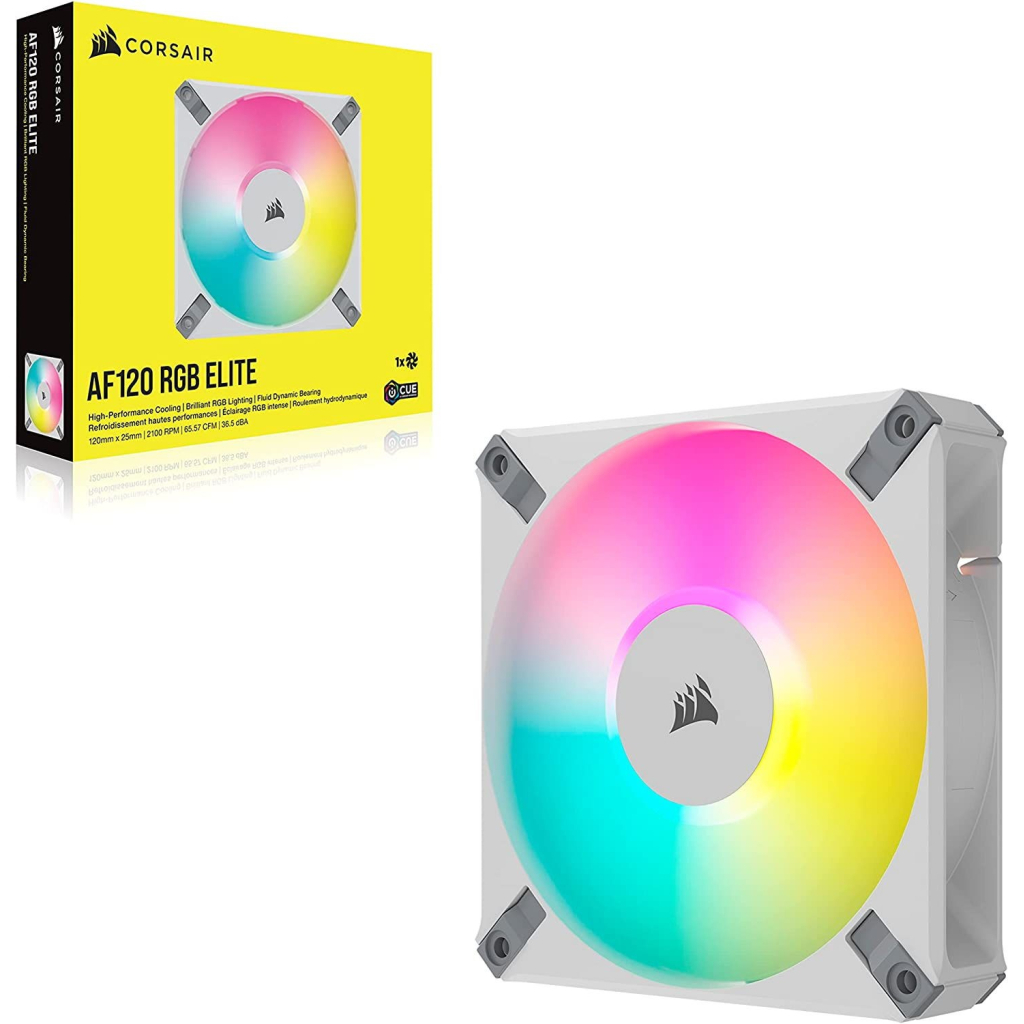 Кулер до корпусу Corsair AF120 RGB Elite White (CO-9050157-WW)