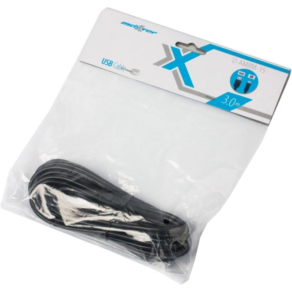 Кабель для принтера USB2.0 AM/BM 3.0m Maxxter (U-AMBM-10)