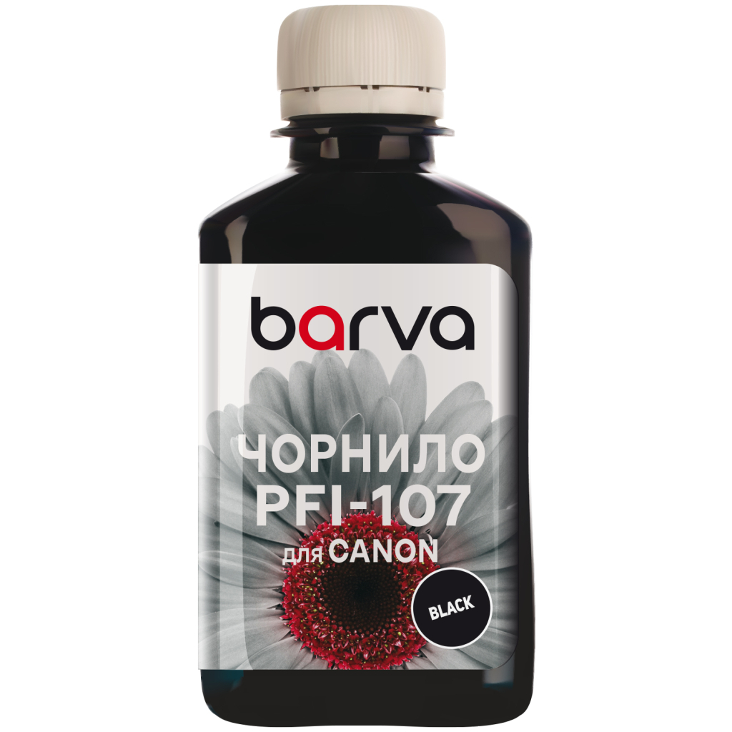 Чорнило Barva Canon PFI-102/107 180ml BK (C107-884)