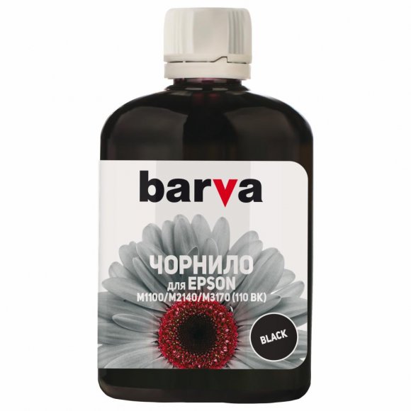 Чорнило Barva EPSON M1100/M3170 (110) BLACK 100мл Pigm. (E110-724)