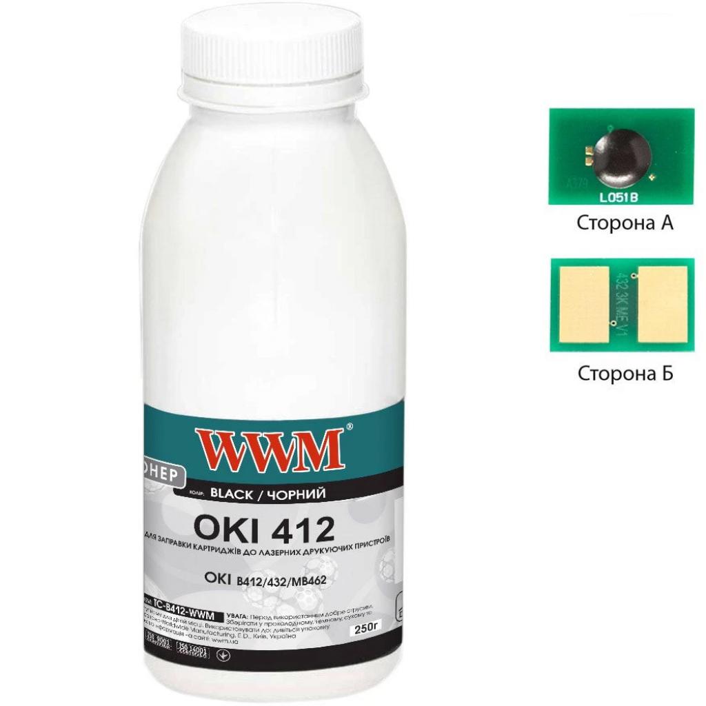 Тонер OKI B412/432/MB462 250г Black + chip WWM (TC-B412-WWM)