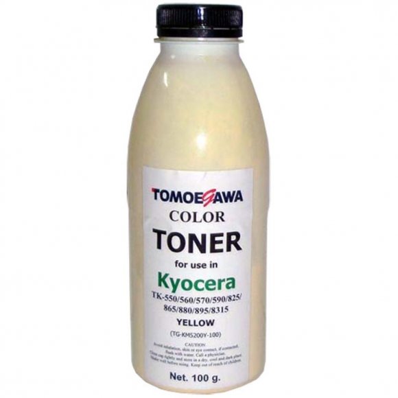 Тонер KYOCERA TK-550/825/865/880/895/8315 100г Yellow Tomoegawa (TG-KM5200Y-100)