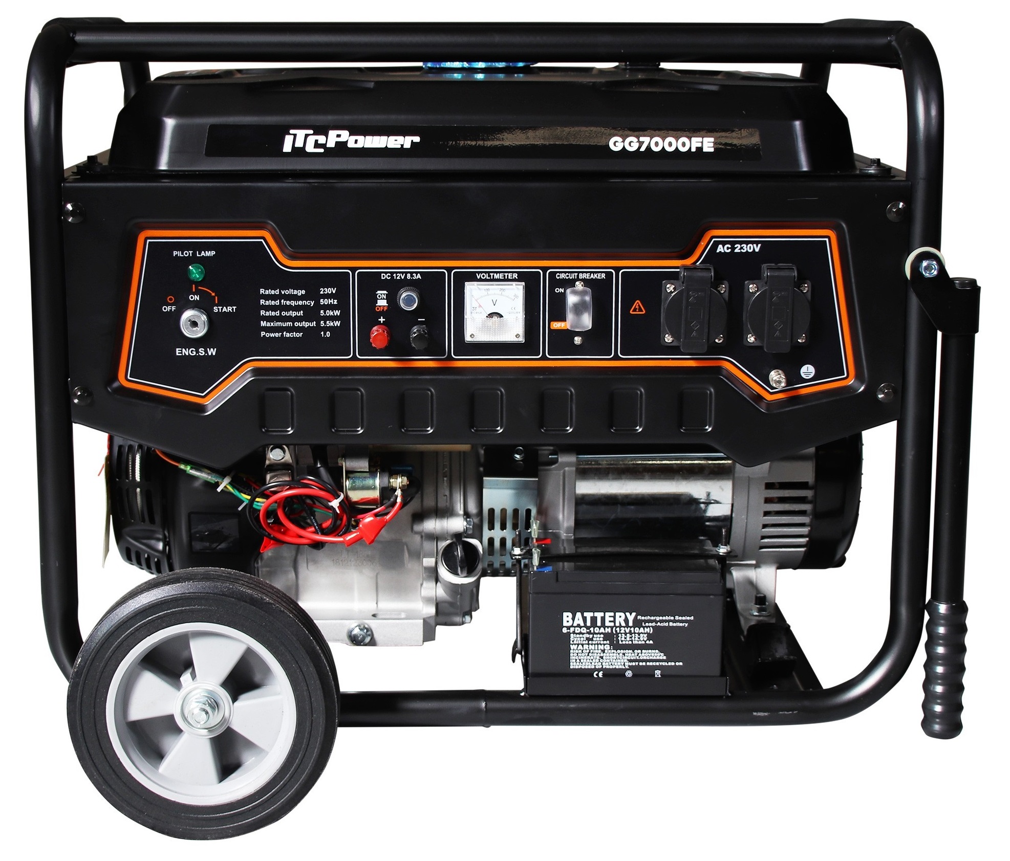 Генератор бензиновий ITC Power GG7000FE 5000/5500 W