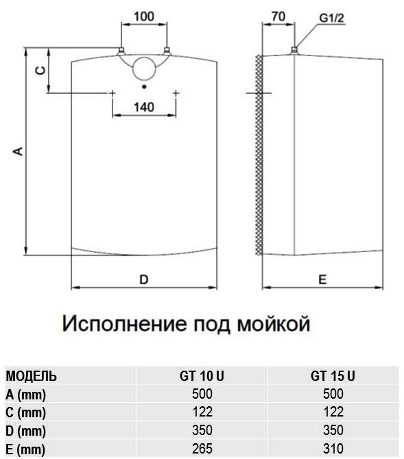 Водонагрівач Gorenje GT 15 U/B9 (GT15U)