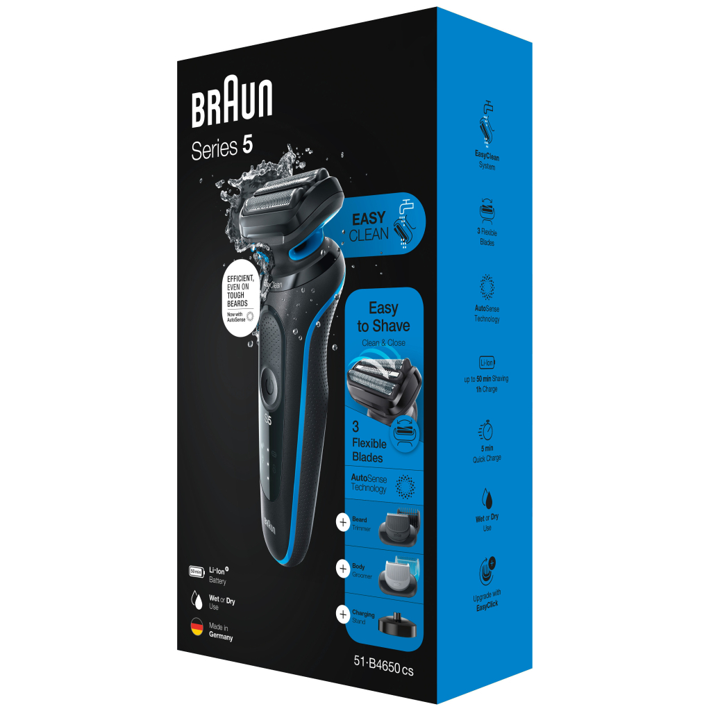 Електробритва Braun Series 5 51-B4650cs BLACK / BLUE