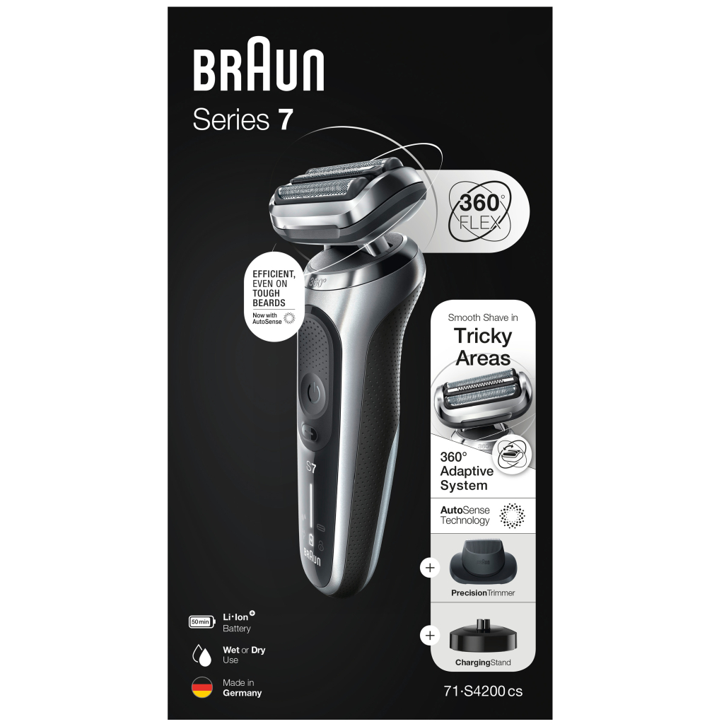 Електробритва Braun Series 7 71-S4200cs SILVER / BLACK