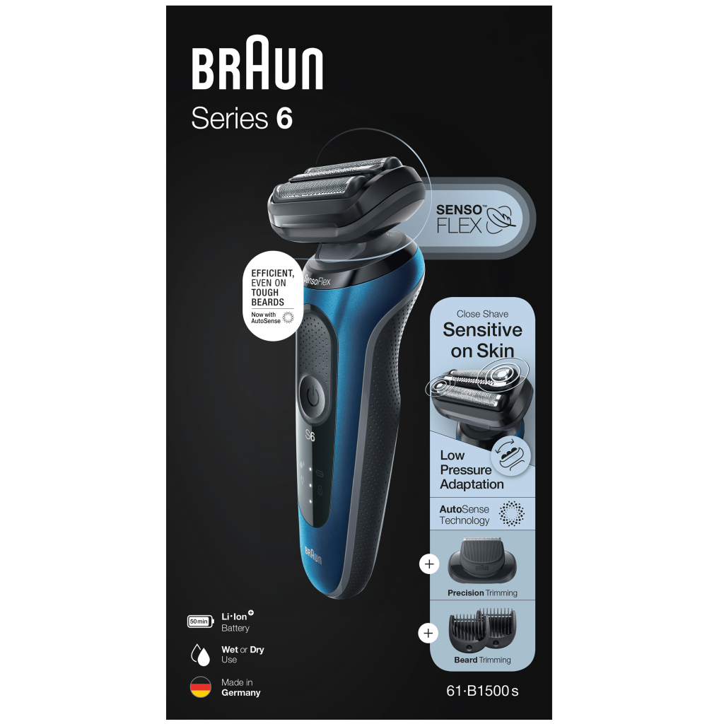 Електробритва Braun Series 6 61-B1500s BLUE / BLACK