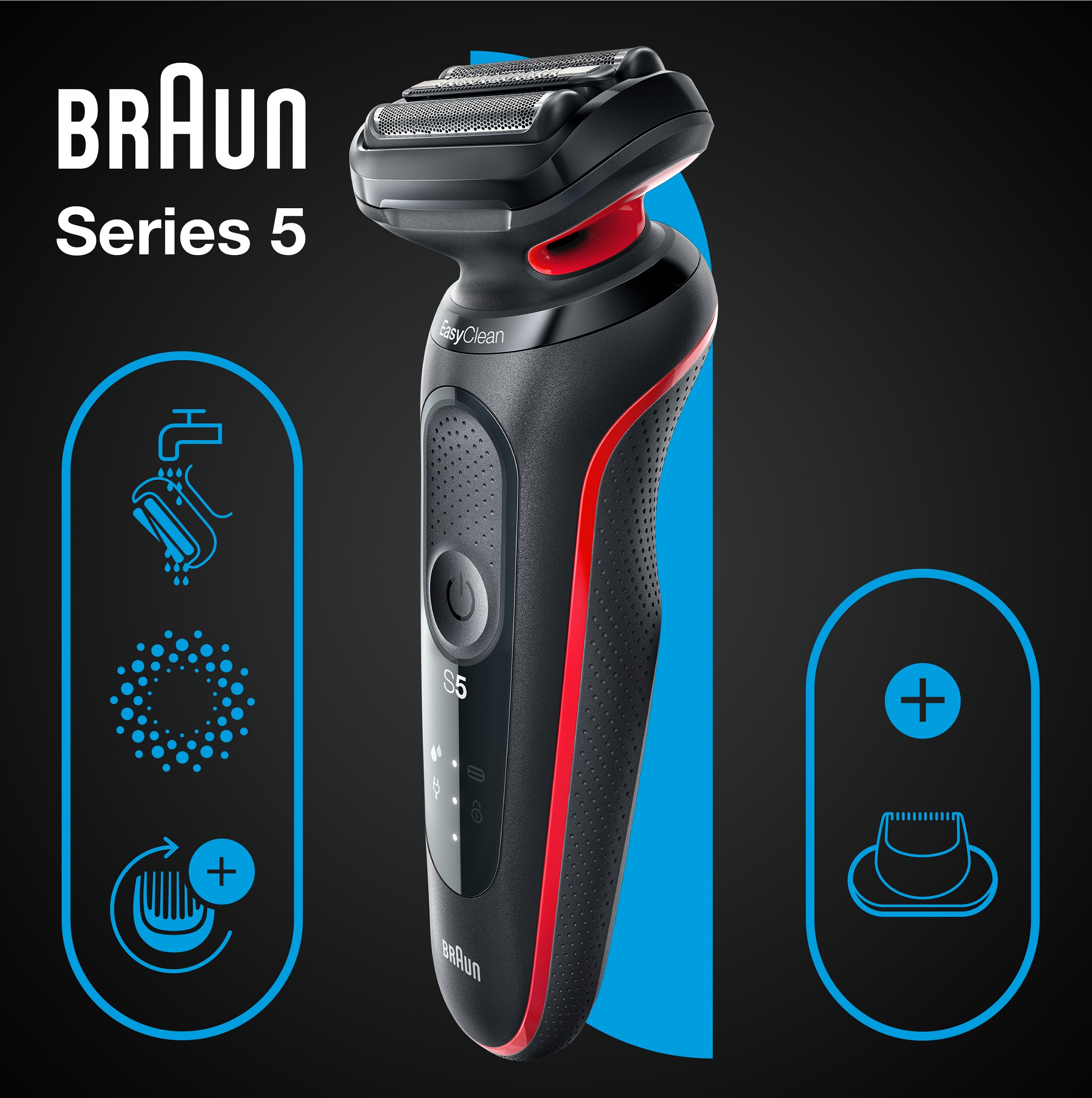 Електробритва Braun Series 5 51-R1200 Black/Red