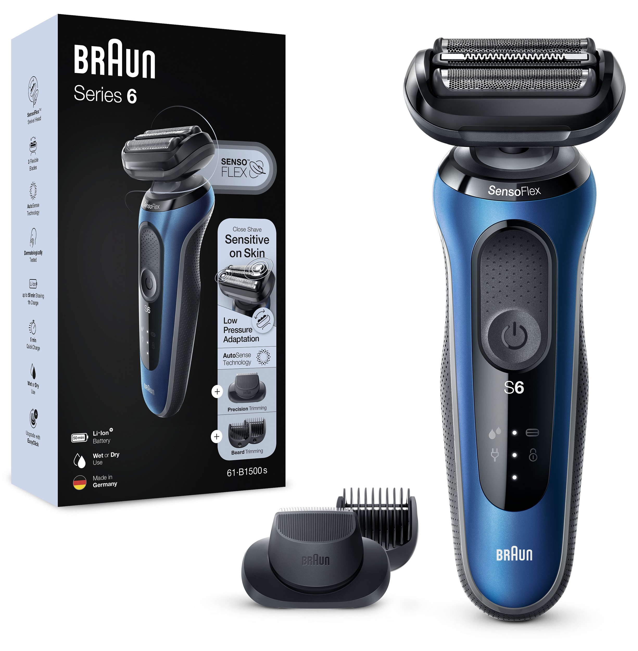 Електробритва Braun Series 6 61-B1500s Blue/Black