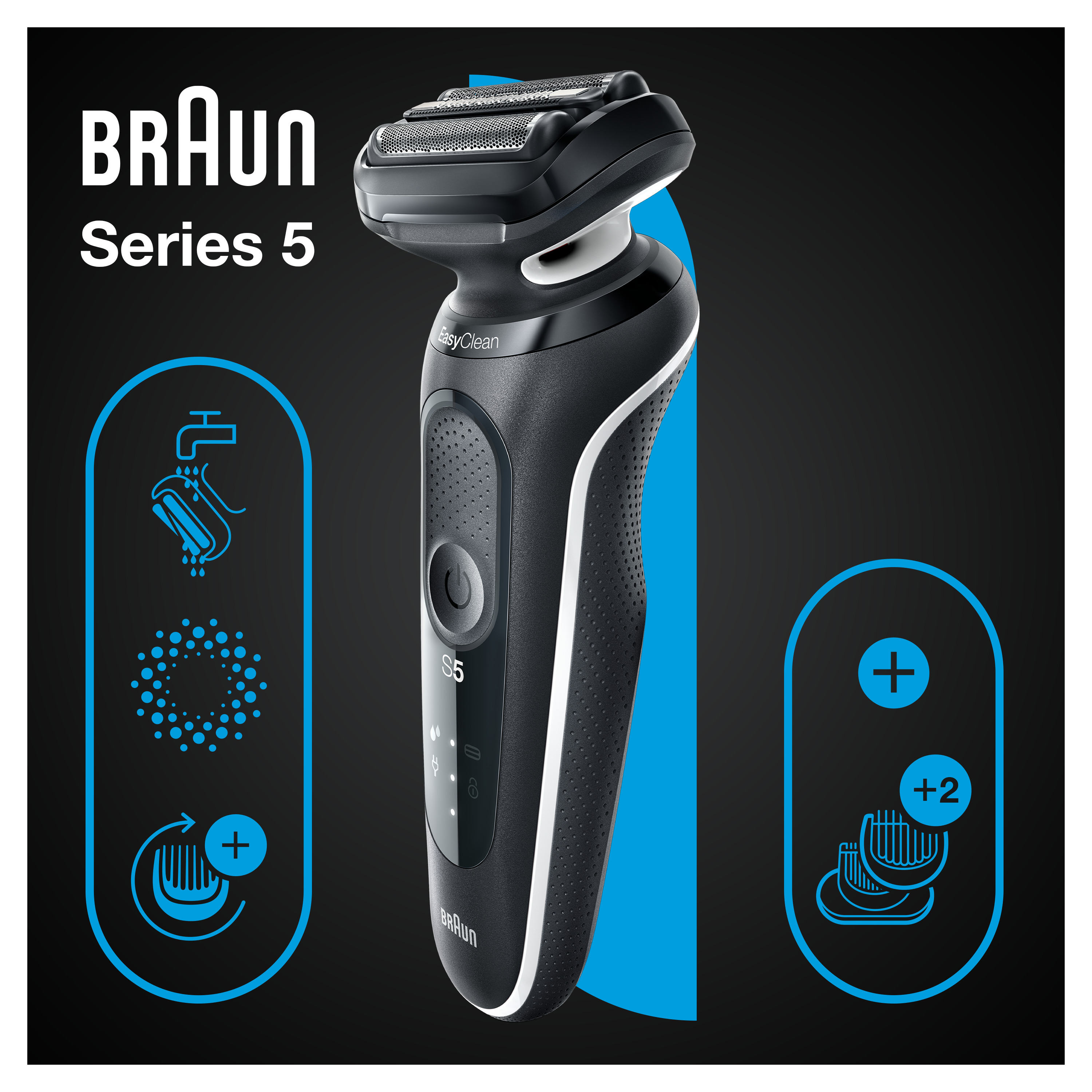 Електрична бритва Braun Series 5 51-W1600s Black/White