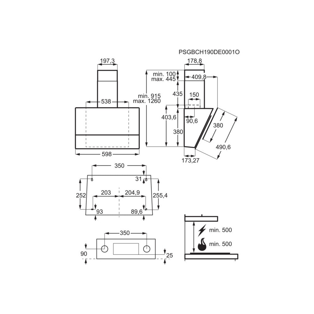 Витяжка кухонна Electrolux LFV616W