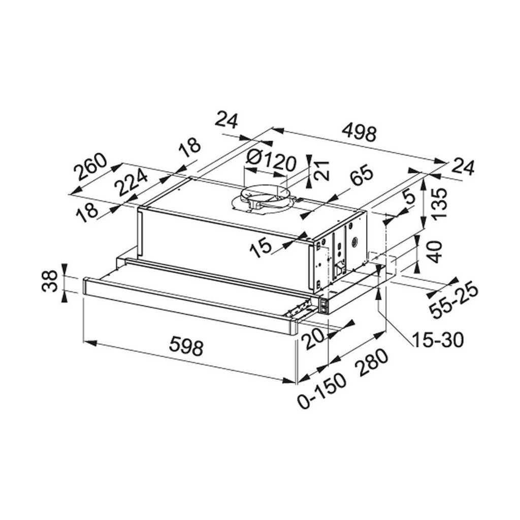 Витяжка кухонна Franke Smart Telescopic FSM 601 BK/GL (315.0489.958)