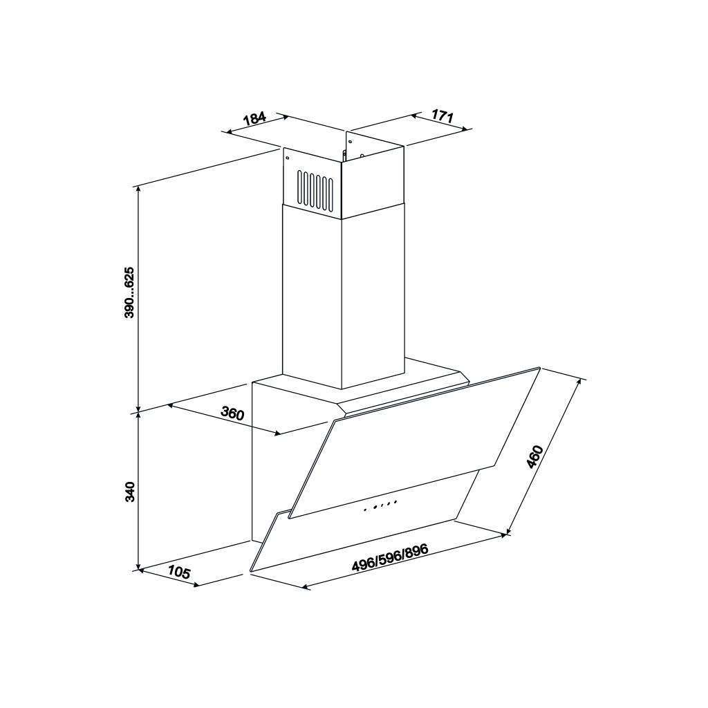 Витяжка кухонна Eleyus Element 1000 60 BG (Element100060BG)