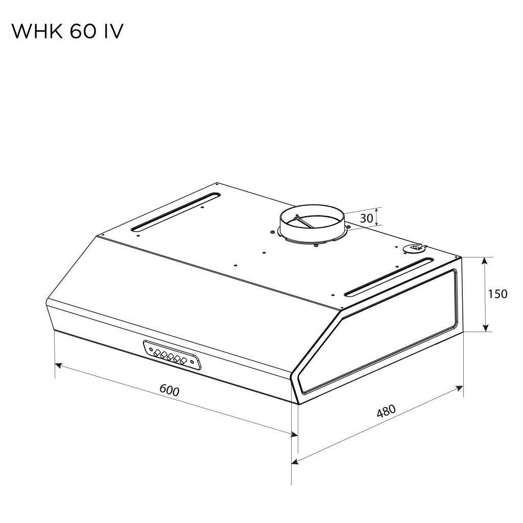 Витяжка кухонна Pyramida WHK 60 IV