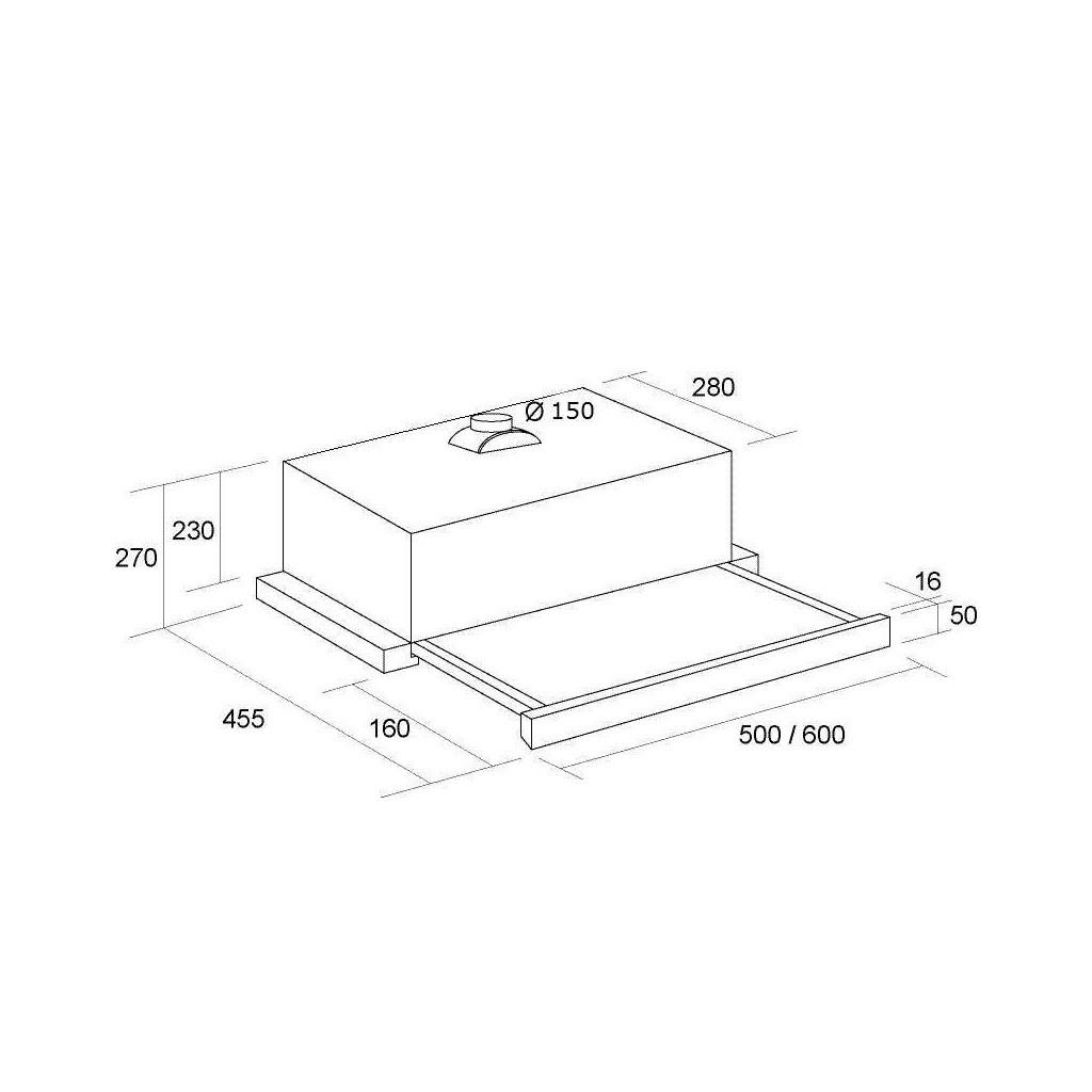 Витяжка кухонна Pyramida TL 60 (1100) WH