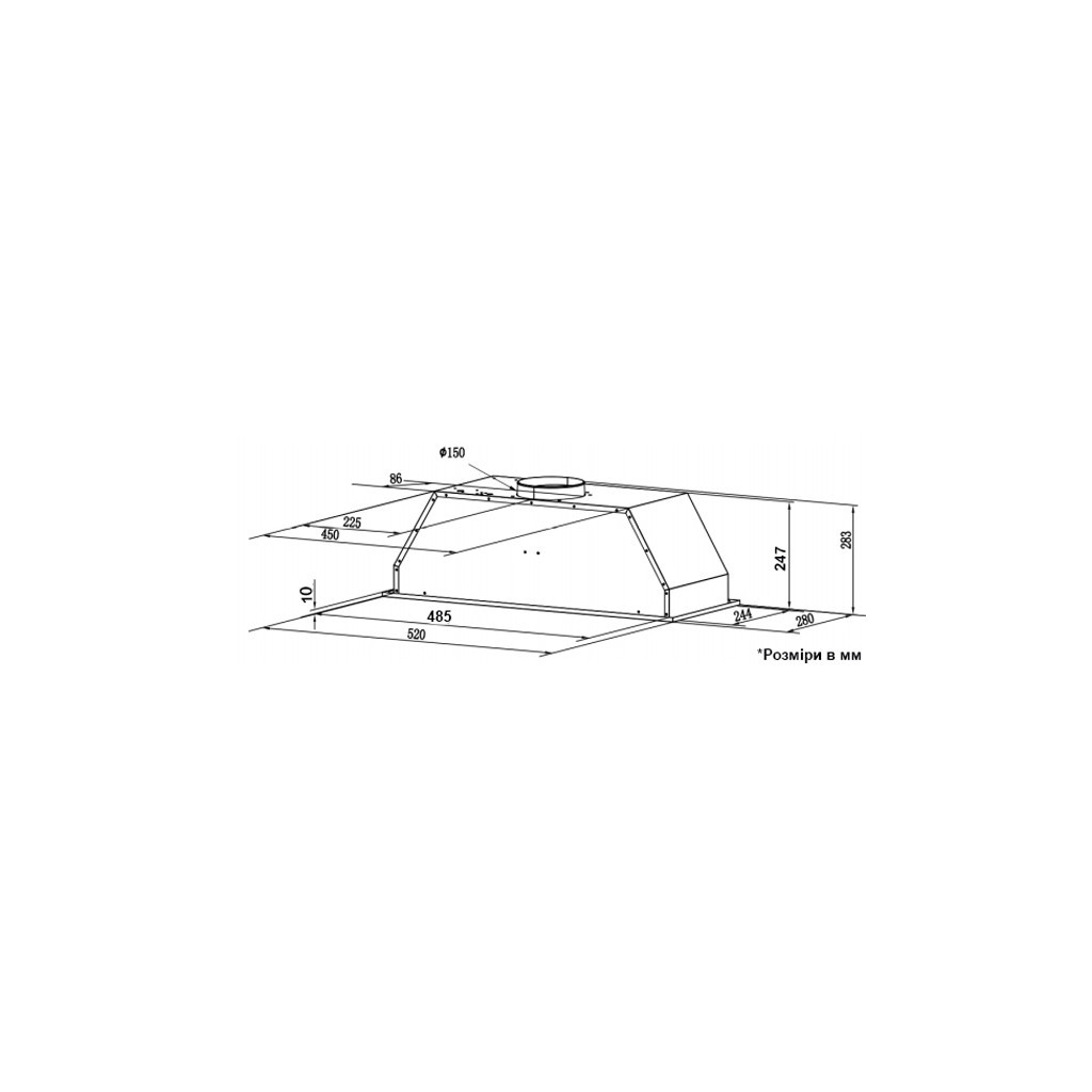 Витяжка кухонна Interline SWAY BL A/60 GL/S