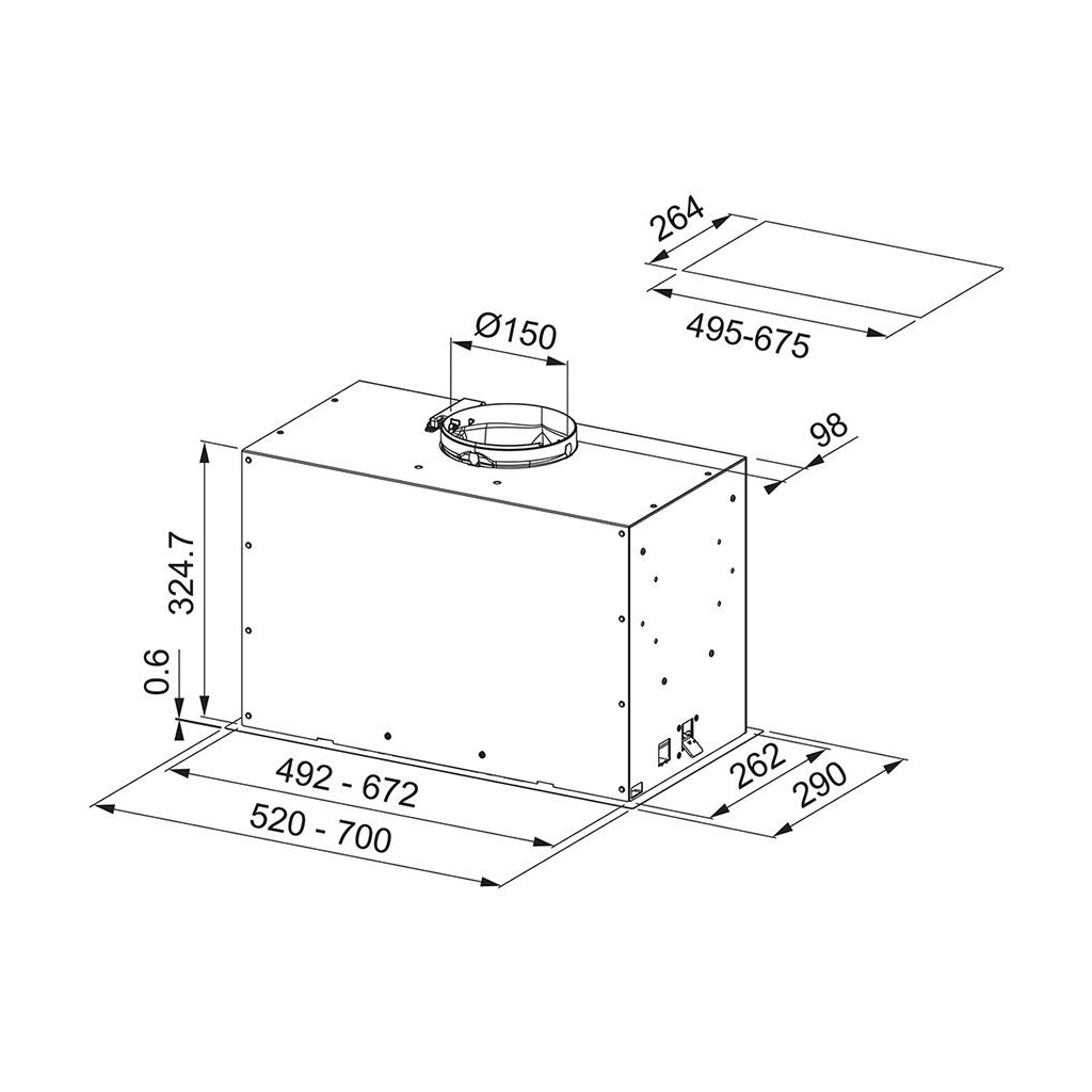 Витяжка кухонна Franke FBFE BK MATT A52 (305.0665.364)