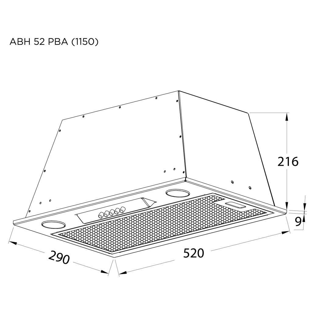 Витяжка кухонна Pyramida ABH 52 PBA (1150) IX